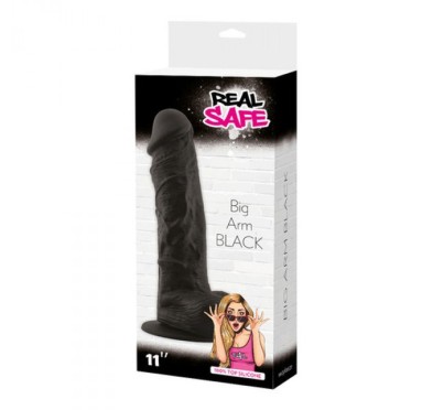 Czarne dildo rozmiar xxl duże grube mocne sex 28cm